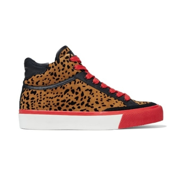Rag & Bone Suede Leapard High Top Shoes - Picture 4 of 11